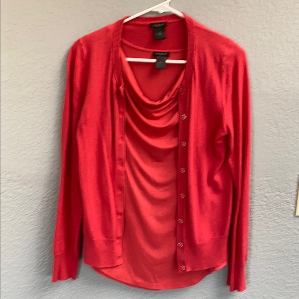 Coral sweater and shell  set size Small